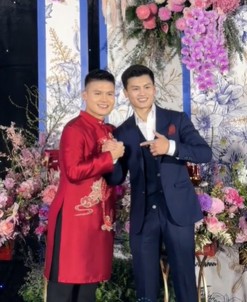 Anh trai Quang Hải bỗng viral trên MXH: Mặc đồ basic vẫn thu hút, visual sáng trưng không kém chú rể là bao - ảnh 5