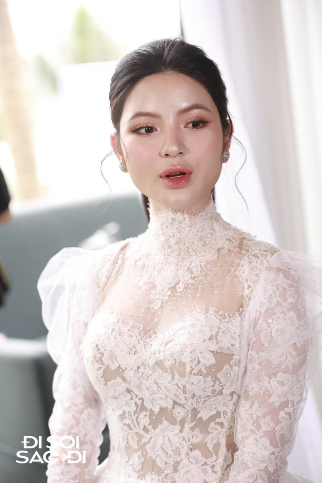 Cô dâu Chu Thanh Huyền lộ diện, nhan sắc ngọt ngào đón chú rể Quang Hải - ảnh 4