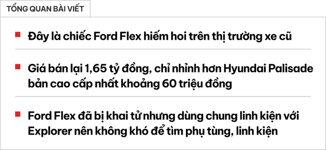 Hàng hiếm Ford Flex gần 10 năm tuổi vẫn rao đắt hơn Everest đời mới: Thiết kế độc lạ, không lo phụ tùng khi chung linh kiện với Explorer - ảnh 1