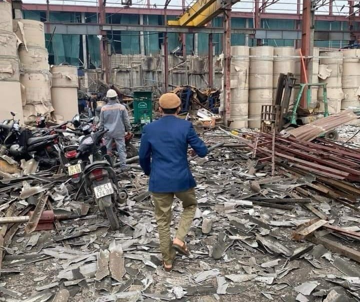 Hiện trường vụ nổ nhà máy giấy tại Bắc Ninh khiến một người tử vong - ảnh 4