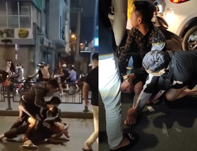 Thanh niên bế bé gái đứng giữa đường chặn ô tô hô tất cả ''''quỳ xuống'''', tấn công người đi đường ở Hà Nội - ảnh 2