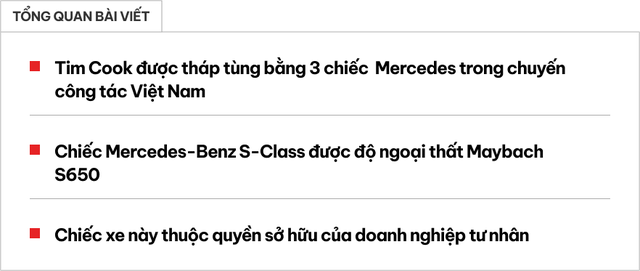 Chiếc Mercedes-Benz S-Class độ Maybach chở CEO Apple tại Hà Nội từng đưa đón Khoa Pug, nhiều lần dùng làm xe hoa - ảnh 1
