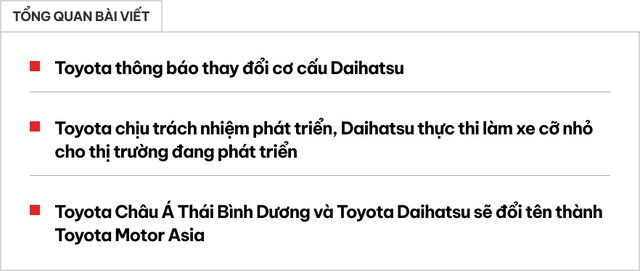 Toyota thay đổi bộ máy Daihatsu: Tập trung làm xe nhỏ gọn, có cả động cơ điện - ảnh 1