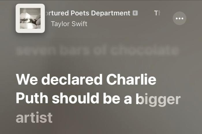 Taylor Swift gọi tên Charlie Puth trong album mới sau ồn ào nhiều năm trước - ảnh 1
