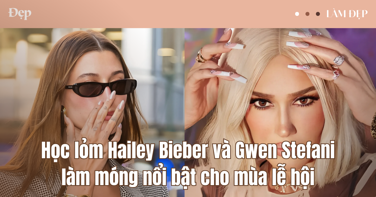 Thử làm bộ nail “cực chiến” đón hè như Hailey Bieber và Gwen Stefani - ảnh 1