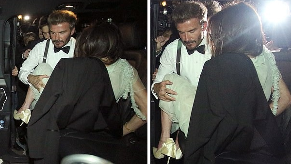 Góc chồng nhà người ta: David Beckham cõng vợ ra về sau khi tan tiệc vào lúc 2h30 sáng, quan tâm đến từng chi tiết nhỏ - ảnh 4
