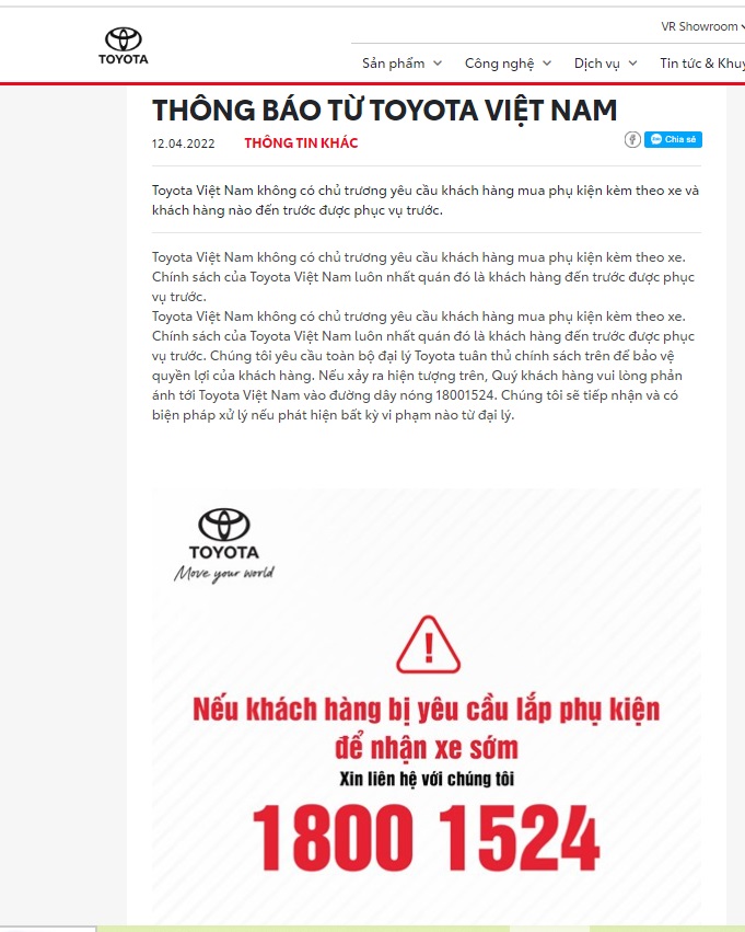 Toyota Việt Nam: Chưa nhận được phản ánh nào từ khách hàng về việc bán xe ''bia kèm lạc'' - ảnh 2