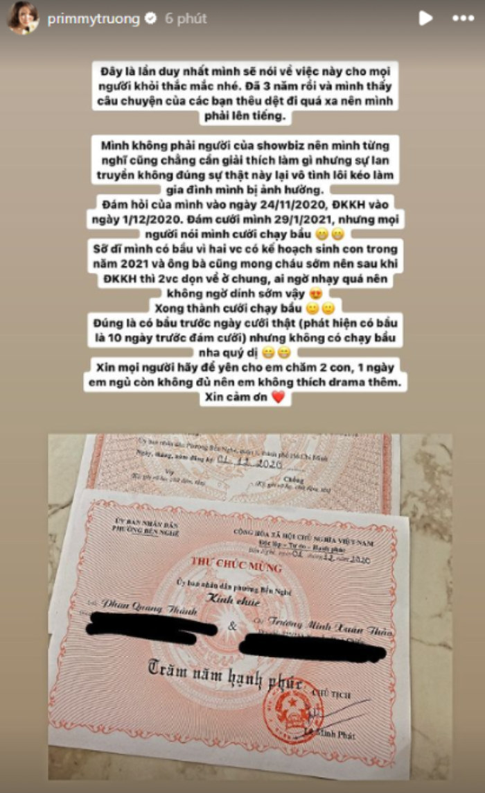 Vợ thiếu gia Phan Thành bất ngờ công khai đăng ký kết hôn, cực gắt đòi tránh xa drama - ảnh 1