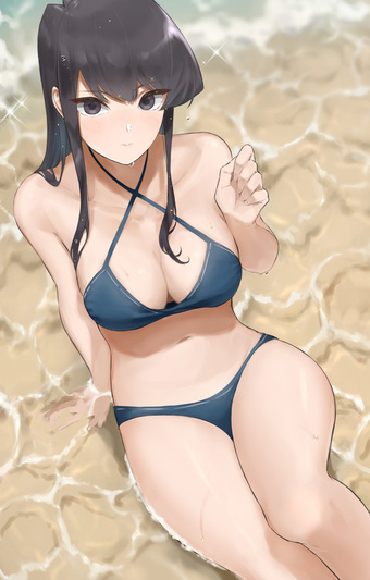 Các fan anime háo hức chờ đợi cô nàng waifu "im thin thít" Komi-san mặc bikini và biến cố hồ bơi