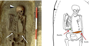 Người đàn ông gắn dao vào người thay bàn tay trong mộ cổ 1.500 năm