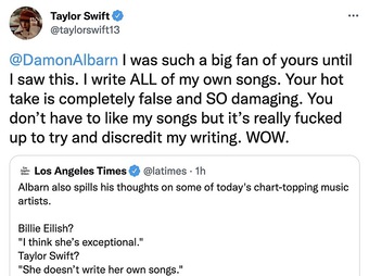 Đây là đáp án cho câu hỏi: Taylor Swift đã tự mình sáng tác bao nhiêu ca khúc?
