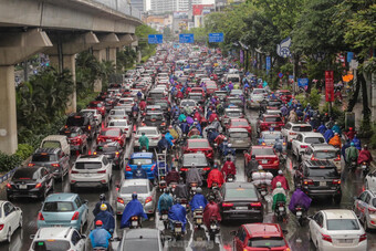 Phố phường Hà Nội tắc "không lối thoát" trong ngày đầu tuần mưa rét