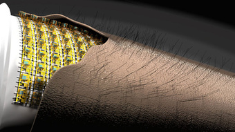 Phát triển da điện tử gắn lông nhân tạo giống hệt da người