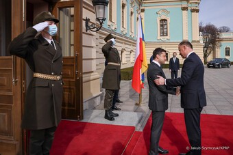 Tổng thống Ba Lan gặp Tổng thống Zelensky, phát biểu trước Quốc hội Ukraine
