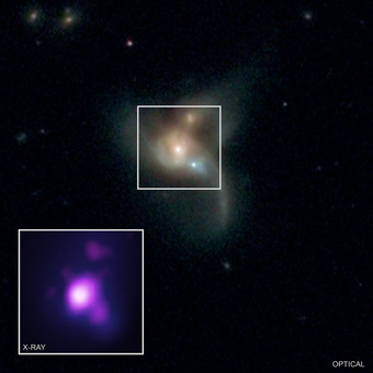 Lần đầu tiên phát hiện ba hố đen khổng lồ sau va chạm thiên hà