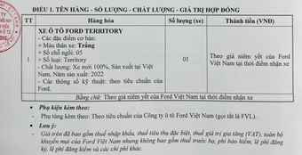 Ford Territory về đại lý trước ''giờ G'': Lắp tại Việt Nam, ra mắt đầu tháng 10 với giá hơn 800 triệu
