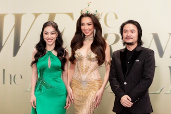 Thuỳ Tiên và dàn mỹ nhân tái xuất, 2 khách mời quốc tế xuất hiện trên thảm đỏ chung khảo Miss Grand Vietnam