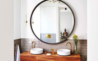 Kiểu gương trang trí giúp phòng tắm trở thành không gian cực thư giãn