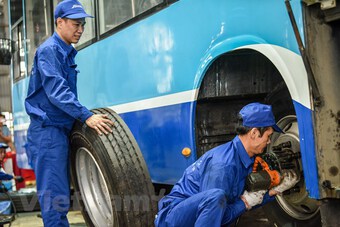 Hình ảnh xe buýt Hà Nội có sự chuyển biến về chất lượng, dịch vụ