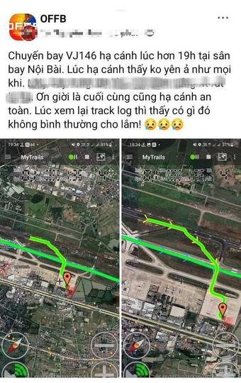 Thực hư hình ảnh "lạ" máy bay hạ cánh tại Nội Bài
