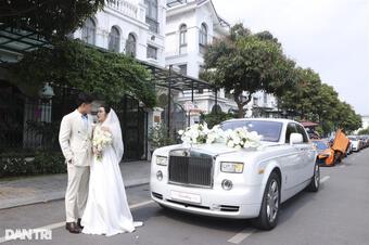 Dàn xe dâu hơn 200 tỷ đồng trong siêu đám cưới của cơ phó Hà Nội