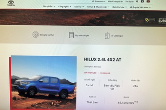 Toyota Hilux 2023 mở bán tại Việt Nam, tăng giá gần 180 triệu đồng