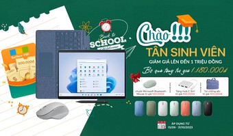 Laptop “xịn” đón tân sinh viên: Surface Việt tung loạt ưu đãi hấp dẫn