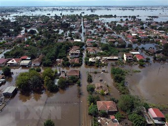 Miền Trung Hy Lạp lại ngập lụt nặng nề do ảnh hưởng cơn bão Elias