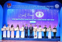 20 cá nhân nhận Giải thưởng Nữ sinh Khoa học Công nghệ Việt Nam