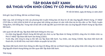 Vụ ông Nguyễn Khánh Hưng bị bắt: DXG lên tiếng không còn liên quan LDG