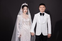 Quang Hải lịch lãm trong bộ ảnh cưới với trang phục của DEZI Bespoke