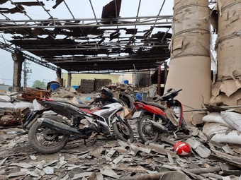 Hiện trường vụ nổ nhà máy giấy tại Bắc Ninh khiến một người tử vong