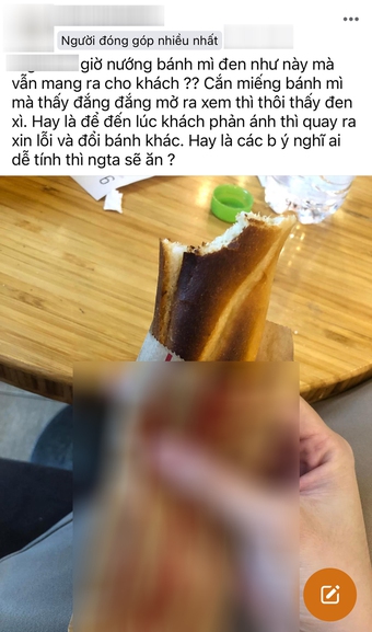 Quán cà phê nổi tiếng ở Hà Nội bị tố nướng bánh cháy đen vẫn bán cho khách, khi khách phản ánh thì bị ''nhân vật bí ẩn'' công kích