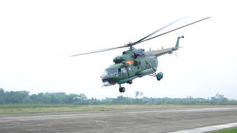 Đội trực thăng luyện tập kỷ niệm chiến thắng Điện Biên Phủ