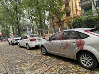 Điều tra vụ hàng loạt xe ô tô bị tạt sơn đỏ ở Hà Nội