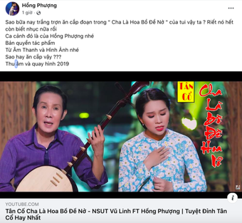 Cháu gái NSƯT Vũ Linh tố bị ăn cắp, bức xúc: ''Hoang tưởng hát cho đứa con chưa rõ ràng kia hả?''