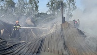Cháy kho phế liệu rộng gần 500 m2 ở An Giang