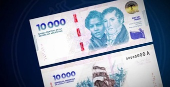 Argentina chính thức đưa vào lưu hành tờ tiền 10.000 peso mới