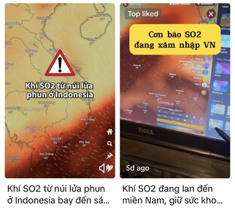 Sự thật về thông tin ''cơn bão SO2 tràn vào Việt Nam''